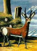 Niko Pirosmanashvili A Doe against Landscape painting